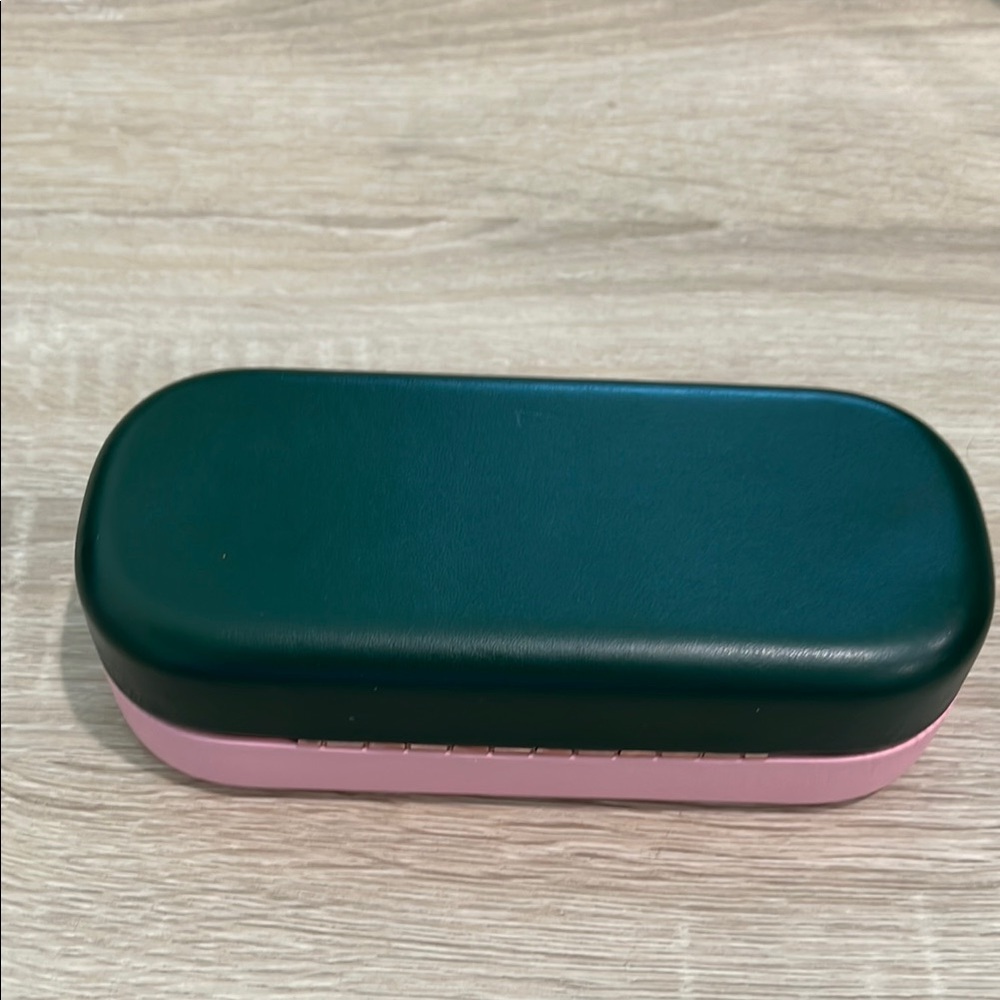 Kate Spade Pink and Dark Green Sunglasses Case ONLY See pics for condition 1-233 - Picture 3 of 12
